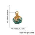 Ciondolo conchiglia smaltata con perla e stella marina, accessorio di 1,44x1,21 cm - Stile guscio n. 5 (Stella marina ciano-arancione) / Solo Ciondolo (Senza Catena)