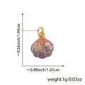 Ciondolo a conchiglia dorato con smalto sfumato viola rosa e piccola perla - Stile guscio n. 6 (Sfumatura viola-rosa) / Solo Ciondolo (Senza Catena)