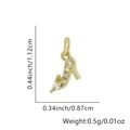 Detail of high heel pendant in gold with sparkling white cubic zirconia crystals - Single Accessory / High Heel Style (Style 1) / Gold
