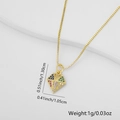 Golden geometric shield necklace with colorful zircon stones and box chain detail - Shield Style (Style 4)