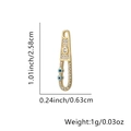 Vergoldeter 18K Kupfer-Sicherheitsnadel-Anhänger mit blauen Evil Eye Perlen und Zirkon - Doppel Blau Auge Stil
