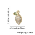 Especificaciones de tamaño del colgante de limón con circón y piedras preciosas verdes - Estilo Limón (Estilo 1) / Solo Colgante (Sin Cadena)