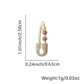 Colgante imperdible chapado en oro con circonitas y motivo de ojo turco rojo - Estilo Ojo Rojo Blanco