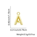Dettaglio ciondolo lettera A dorata con misure precise di altezza e larghezza - Solo ciondolo / Oro 18K-A