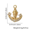 Dettaglio pendente Maria in oro con dimensioni 1,28x1,20 cm e un peso di soli 0,5 g - Rilievo della Vergine Maria a forma di ancora (Stile 3) / Solo Pendente (Senza Catena)
