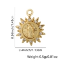 Dettaglio ciondolo Vergine Maria con specifiche di peso e dimensioni incluse - Ciondolo a Raggi di Sole (Stile 1) / Solo Pendente (Senza Catena)