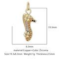 Ciondolo scarpa con tacco in rame dorato con zirconi cubici colorati 19,3x8,3mm - Zirconia Multicolore Stile 7