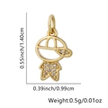 Detailed dimensions of the 18k gold plated boy pendant with sparkling zircons - Boy Style (1543) / Pendant Only (Without Chain) / Gold Boy Style (1543)