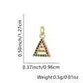Regenbogen-Edelstein-Dreiecksanhänger in Goldoptik mit präzisen Größenangaben - Doppellagiges Dreieck (Stil 7) / Nur Anhänger (Keine Kette)