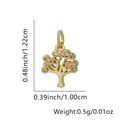 Goldene Kokosnussbaum-Halskette mit Kristallen, Maße ca. 1,22 cm mal 1,00 cm groß - Baumform (Stil F) / Nur Anhänger (Ohne Kette)