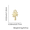 Eleganter goldener Palmenanhänger mit Maßen 1,32 cm x 0,77 cm und einem Gewicht von 0,5 g - Polierter Kokosnussbaum (Stil K) / Nur Anhänger (Ohne Kette)
