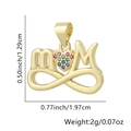Specifiche dettagliate delle dimensioni del ciondolo a cuore MOM con zirconi colorati - Stile Cuore Infinito MOM Zirconia Colorata (Stile Dieci)