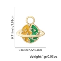 Spécifications détaillées de taille pour pendentif planète avec dimensions et poids - Pendentif uniquement / Style 6 (Planète Jaune Vert)