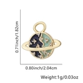 Détail d'un pendentif planète avec dimensions 1,82 cm par 2,04 cm et un poids de 1 g - Pendentif uniquement / Style 7 (Planète Bleu Vert Foncé)