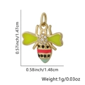 Detailed dimensions of bee pendant with gold plating, cubic zirconia, and enamel inlay - Bee Shape (Style 11)