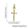 18K gold plated cross pendant with Jesus relief carving, size 1.74cm by 0.68cm - Jesus Relief Cross Pendant Only (Without Chain) (Style 3)