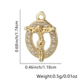 Ciondolo Madonna in oro con zirconi e figura di Gesù, dimensioni 1.74cm per 1.18cm - Crocifisso (Stile 9) / Solo Pendente (Senza Catena)