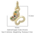 Ciondolo farfalla dorata in rame con zirconi colorati per la creazione di gioielli - Stile Farfalla Zirconia Multicolore (Stile 10)