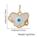Detailed size chart for butterfly evil eye pendant showing 1.19cm height and 1.47cm width - Blue Eye Butterfly (Style Three)