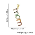 Collana con ciondolo MOM in zirconi arcobaleno placcata oro con misure dettagliate - Stile Verticale mom Zirconia Colorata (Stile Cinque)
