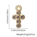 18K gold plated cross pendant with purple zircon stones measuring 1.09cm by 0.62cm - Purple Gemstone Cross Pendant Only (Without Chain) (Style 9)