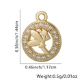 Gold plated angel pendant with micro-pave cubic zirconia measuring 1.44cm in height - Fairy Shape (Style 6)