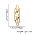 Detail view of 18K gold plated connector with multi-color stones and dimensions - Star Moon Rainbow Hollow Style (03)