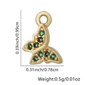 Ciondolo a farfalla in oro 18K con zirconi verdi e indicazioni sulle misure - Farfalla in Zirconia Verde (06)