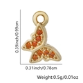 Ciondolo a farfalla in oro 18K con zirconi arancioni per creazione di gioielli fai da te - Farfalla in Zirconia Arancione (07)