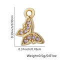 Ciondolo a farfalla placcato oro 18K con zirconi viola per creazione di gioielli - Farfalla in Zirconia Viola (08)