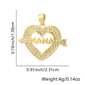 Ciondolo a cuore MAMA dorato con zirconi bianchi e freccia di Cupido per la mamma - Stile Cuore Oro MAMA Freccia di Cupido (Stile Ventidue)