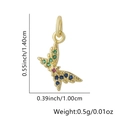 Ciondolo a farfalla in oro 18K con zirconi colorati per collane e gioielli fai da te - Farfalla in Zirconia Rosso Verde Blu (13)