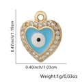 Pendente cuore malocchio placcato oro con zirconi e dettagli in smalto blu - Stile Cuore Azzurro (16)