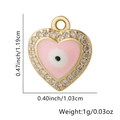Ciondolo cuore Malocchio rosa in oro con misure 1,19x1,03 cm e peso di 1 g - Stile Cuore Rosa (17)