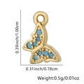 Ciondolo a farfalla placcato oro 18K con pietre turchesi, misura 1,00cm x 0,78cm - Farfalla Look Turchese (15)