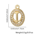 18K gold-plated anchor pendant with sparkling zircon stones and precise dimensions - Round Frame Rhinestone Pave Anchor Style / Pendant Only (No Chain Included)