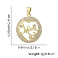 Pendaglio a cuore Mom placcato oro con zirconi e dettagliate misure di altezza e larghezza - Stile Zirconia Vuoto Tondo Oro Mom (Stile Ventotto)
