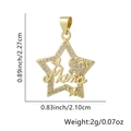 Ciondolo a stella Mama dorato con pavé di zirconi bianchi e dettagli a farfalla per lei - Stile Stella Oro Mama Pave Zirconia Bianca (Stile Trentuno)