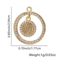 Collana con medaglia di San Benedetto dorata con pavé di zirconi cubici scintillanti - Medaglia di San Benedetto (Stile 2) / Solo ciondolo