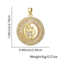 Collana con ciondolo madre e figlio placcata in oro con zirconi per la festa della mamma - Stile MOP Oro Tondo Bacio Madre e Figlio (Stile Trentanove)