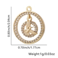 Collana colibrì dorata con pendente in zirconi, altezza 2,04 cm e larghezza 1,77 cm - Motivo Colibrì (Stile 6) / Solo ciondolo