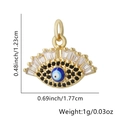 Pendente occhio del male dorato con pietre blu e micro-intarsio in zircone - Stile 5