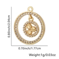 Collana a cerchio dorata con zirconi e ciondolo a forma di zampa di animale - Motivo Impronta di Zampa (Stile 9) / Solo ciondolo