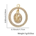 Collana con ciondolo tartaruga marina dorata con zirconi e dimensioni dettagliate - Motivo Rilievo Tartaruga Marina (Stile 10) / Solo ciondolo