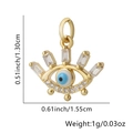 Ciondolo malocchio blu in oro con zirconi e specifiche di dimensioni e peso inclusi - Stile 10