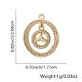 Collana dorata a doppio cerchio con ciondolo a coda di pesce e zirconi micro - Motivo Coda di Balena (Stile 18) / Solo ciondolo