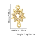 Gold plated copper star pendant with zircon stones, measuring 1.60cm by 1.13cm - Octagonal Star Style (Style 2)