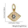 Ciondolo Occhio del Diavolo dorato con zirconi blu micro-pave per bigiotteria - Stile 20
