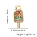 Ciondolo a ghiacciolo dorato con cristalli rossi e arancioni per gioielli fai da te - Solo ciondolo / Ghiacciolo-Multicolore