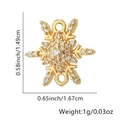 Gold plated snowflake charm with zircons and dual rings for DIY jewelry making - Snowflake Style (Style 5)